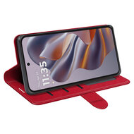 Motorola Edge 50 Neo Hoesje - MobyDefend Wallet Book Case (Sluiting Achterkant) - Rood