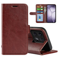 Xiaomi 14T Pro Hoesje - MobyDefend Wallet Book Case (Sluiting Achterkant) - Bruin