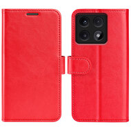 Xiaomi 14T Pro Hoesje - MobyDefend Wallet Book Case (Sluiting Achterkant) - Rood