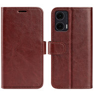 Motorola Moto G35 Hoesje - MobyDefend Wallet Book Case (Sluiting Achterkant) - Bruin