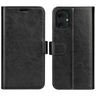 Motorola Moto G55 Hoesje - MobyDefend Wallet Book Case (Sluiting Achterkant) - Zwart