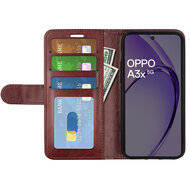 Oppo A60 5G / A40 / A40m Hoesje - MobyDefend Wallet Book Case (Sluiting Achterkant) - Bruin