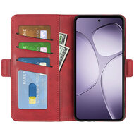 Xiaomi 14T Pro Hoesje - MobyDefend Luxe Wallet Book Case (Sluiting Zijkant) - Rood
