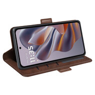 Motorola Edge 50 Neo Hoesje - MobyDefend Luxe Wallet Book Case (Sluiting Zijkant) - Bruin