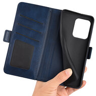 Motorola Edge 50 Neo Hoesje - MobyDefend Luxe Wallet Book Case (Sluiting Zijkant) - Blauw