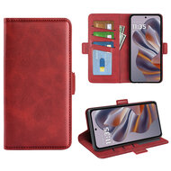 Motorola Edge 50 Neo Hoesje - MobyDefend Luxe Wallet Book Case (Sluiting Zijkant) - Rood
