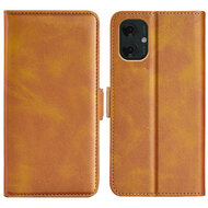 Motorola Moto G55 Hoesje - MobyDefend Luxe Wallet Book Case (Sluiting Zijkant) - Lichtbruin