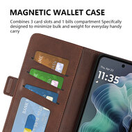 Motorola Moto G35 Hoesje - MobyDefend Luxe Wallet Book Case (Sluiting Zijkant) - Zwart