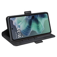 Motorola Moto G35 Hoesje - MobyDefend Luxe Wallet Book Case (Sluiting Zijkant) - Zwart