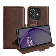 Oppo A60 5G / A40 / A40m Hoesje - MobyDefend Luxe Wallet Book Case (Sluiting Zijkant) - Bruin
