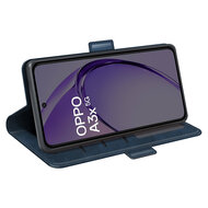 Oppo A60 5G / A40 / A40m Hoesje - MobyDefend Luxe Wallet Book Case (Sluiting Zijkant) - Blauw