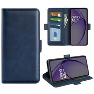 Oppo A60 5G / A40 / A40m Hoesje - MobyDefend Luxe Wallet Book Case (Sluiting Zijkant) - Blauw
