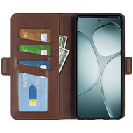 Samsung Galaxy A16 Hoesje - MobyDefend Luxe Wallet Book Case (Sluiting Zijkant) - Bruin