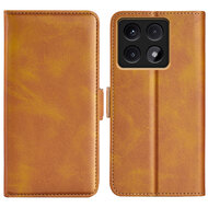Samsung Galaxy A16 Hoesje - MobyDefend Luxe Wallet Book Case (Sluiting Zijkant) - Lichtbruin