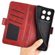 Samsung Galaxy A16 Hoesje - MobyDefend Luxe Wallet Book Case (Sluiting Zijkant) - Rood