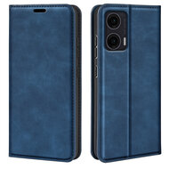 Motorola Moto G35 Hoesje - MobyDefend Luxe Wallet Bookcase (Magnetische Sluiting) - Blauw