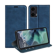Motorola Moto G35 Hoesje - MobyDefend Luxe Wallet Bookcase (Magnetische Sluiting) - Blauw