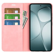 Xiaomi 14T Hoesje - MobyDefend Luxe Wallet Bookcase (Magnetische Sluiting) - Roze