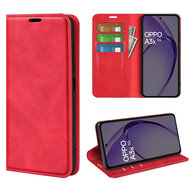Oppo A60 5G / A40 / A40m Hoesje - MobyDefend Luxe Wallet Bookcase (Magnetische Sluiting) - Rood