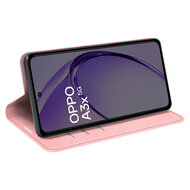 Oppo A60 5G / A40 / A40m Hoesje - MobyDefend Luxe Wallet Bookcase (Magnetische Sluiting) - Roze