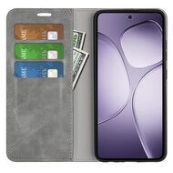 Xiaomi 14T Pro Hoesje - MobyDefend Luxe Wallet Bookcase (Magnetische Sluiting) - Grijs