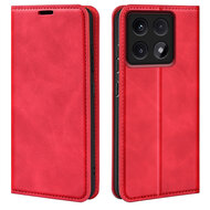 Xiaomi 14T Pro Hoesje - MobyDefend Luxe Wallet Bookcase (Magnetische Sluiting) - Rood