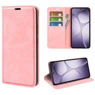 Xiaomi 14T Pro Hoesje - MobyDefend Luxe Wallet Bookcase (Magnetische Sluiting) - Roze