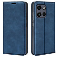 Motorola Edge 50 Neo Hoesje - MobyDefend Luxe Wallet Bookcase (Magnetische Sluiting) - Blauw