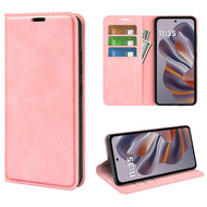 Motorola Edge 50 Neo Hoesje - MobyDefend Luxe Wallet Bookcase (Magnetische Sluiting) - Roze