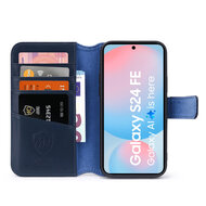 Samsung Galaxy S24 FE Hoesje - Luxe MobyDefend Wallet Bookcase - Blauw