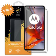2-Pack Motorola Moto G75 Screenprotectors - MobyDefend Screensavers Met Zwarte Randen - Gehard Glas 