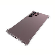 Samsung Galaxy S23 Ultra Hoesje - MobyDefend Transparante Shockproof TPU Backcover - Verstevigde Hoeken - Volledig Doorzichtig
