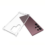 Samsung Galaxy S23 Ultra Hoesje - MobyDefend Transparante Shockproof TPU Backcover - Verstevigde Hoeken - Volledig Doorzichtig