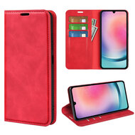 Samsung Galaxy A16 Hoesje - MobyDefend Luxe Wallet Bookcase (Magnetische Sluiting) - Rood