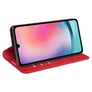 Samsung Galaxy A16 Hoesje - MobyDefend Luxe Wallet Bookcase (Magnetische Sluiting) - Rood
