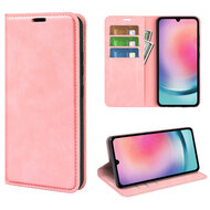 Samsung Galaxy A16 Hoesje - MobyDefend Luxe Wallet Bookcase (Magnetische Sluiting) - Roze
