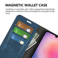 Samsung Galaxy A16 Hoesje - MobyDefend Luxe Wallet Bookcase (Magnetische Sluiting) - Grijs