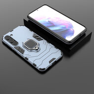 Samsung Galaxy S23 Plus (S23+) Hoesje - MobyDefend Dubbelgelaagde Pantsercase Met Standaard - Blauw
