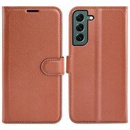 Samsung Galaxy S23 Plus (S23+) Hoesje - MobyDefend Kunstleren Wallet Book Case (Sluiting Voorkant) - Bruin