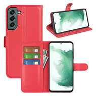 Samsung Galaxy S23 Plus (S23+) Hoesje - MobyDefend Kunstleren Wallet Book Case (Sluiting Voorkant) - Rood