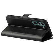 Samsung Galaxy S23 Plus (S23+) Hoesje - MobyDefend Kunstleren Wallet Book Case (Sluiting Voorkant) - Zwart