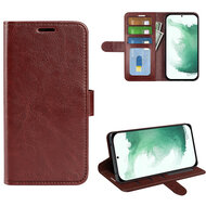 Samsung Galaxy S23 Plus (S23+) Hoesje - MobyDefend Wallet Book Case (Sluiting Achterkant) - Bruin