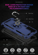 Samsung Galaxy S22 Hoesje - MobyDefend Pantsercase Met Draaibare Ring - Blauw