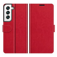 Samsung Galaxy S22 Hoesje - MobyDefend Wallet Book Case (Sluiting Achterkant) - Rood