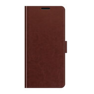Samsung Galaxy S22 Hoesje - MobyDefend Wallet Book Case (Sluiting Achterkant) - Bruin