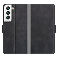 Samsung Galaxy S22 Hoesje - MobyDefend Luxe Wallet Book Case (Sluiting Zijkant) - Zwart