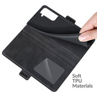 Samsung Galaxy S22 Hoesje - MobyDefend Luxe Wallet Book Case (Sluiting Zijkant) - Zwart