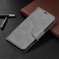 Samsung Galaxy S22 Hoesje - MobyDefend Wallet Book Case Met Koord - Grijs