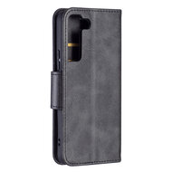 Samsung Galaxy S22 Hoesje - MobyDefend Wallet Book Case Met Koord - Zwart