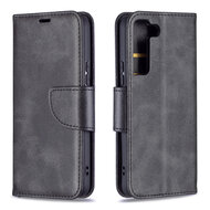 Samsung Galaxy S22 Hoesje - MobyDefend Wallet Book Case Met Koord - Zwart